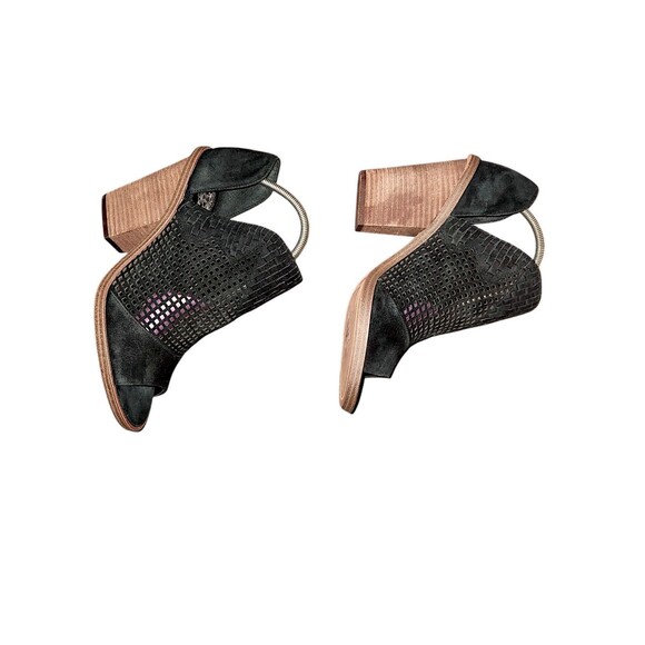 Vince Camuto Women's Kampbell Leather Suede Peep Toe Ankle Fashion Boots 8.5M - Picture 3 of 5